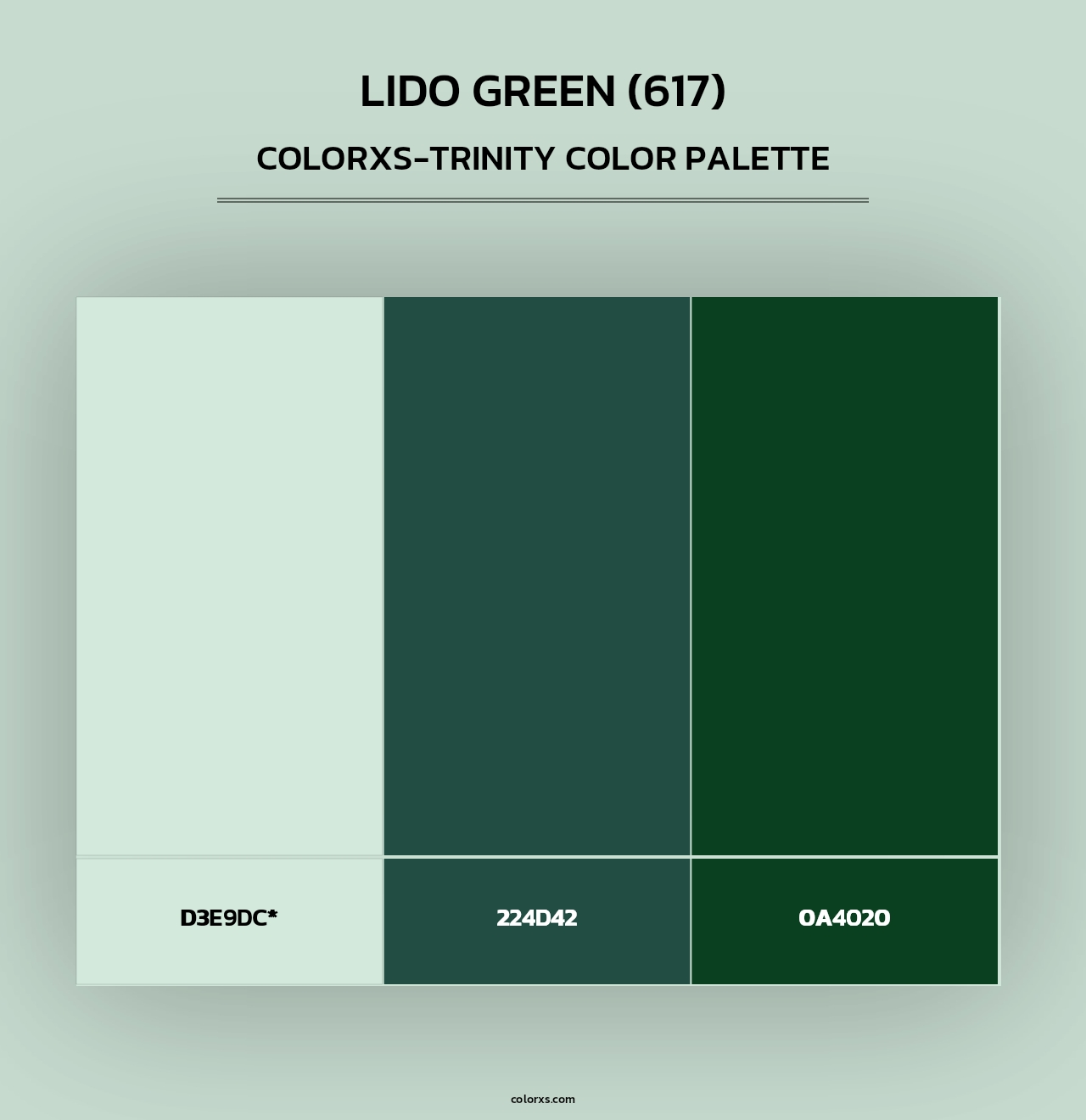 Lido Green (617) - Colorxs Trinity Palette
