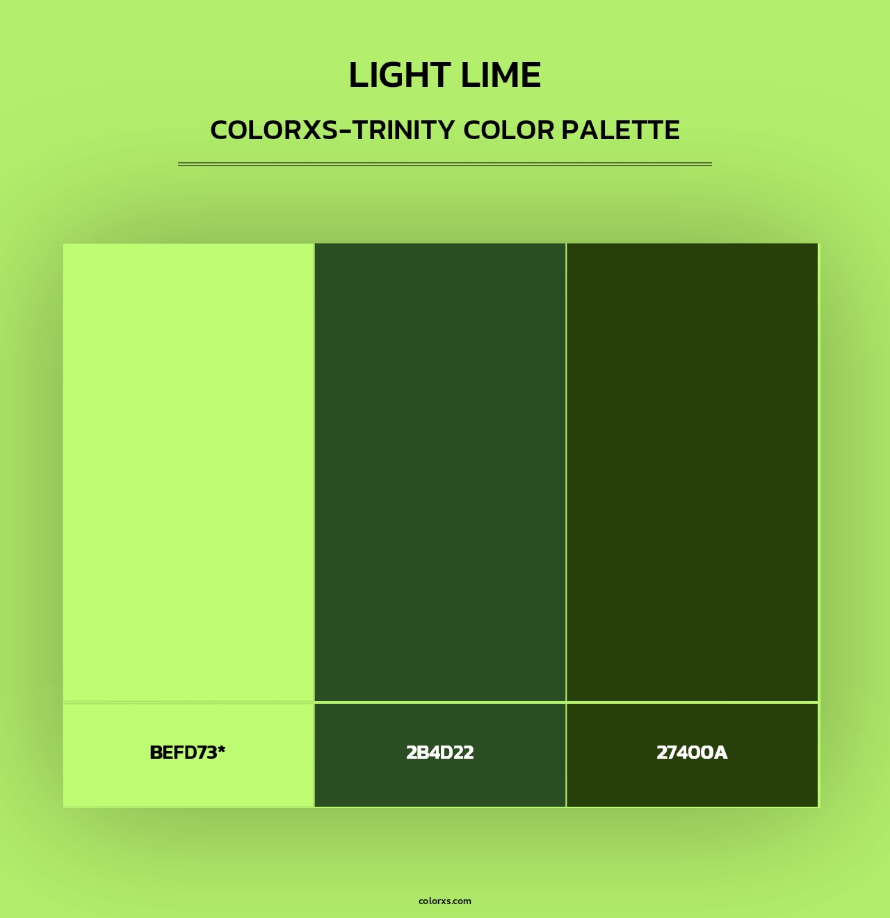 Light Lime - Colorxs Trinity Palette
