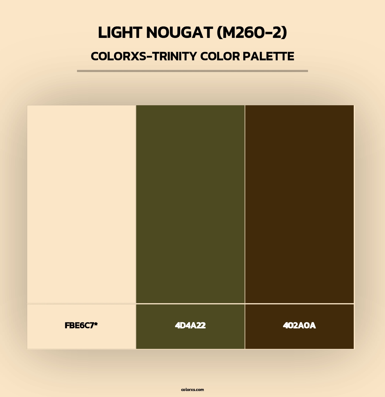 Light Nougat (M260-2) - Colorxs Trinity Palette