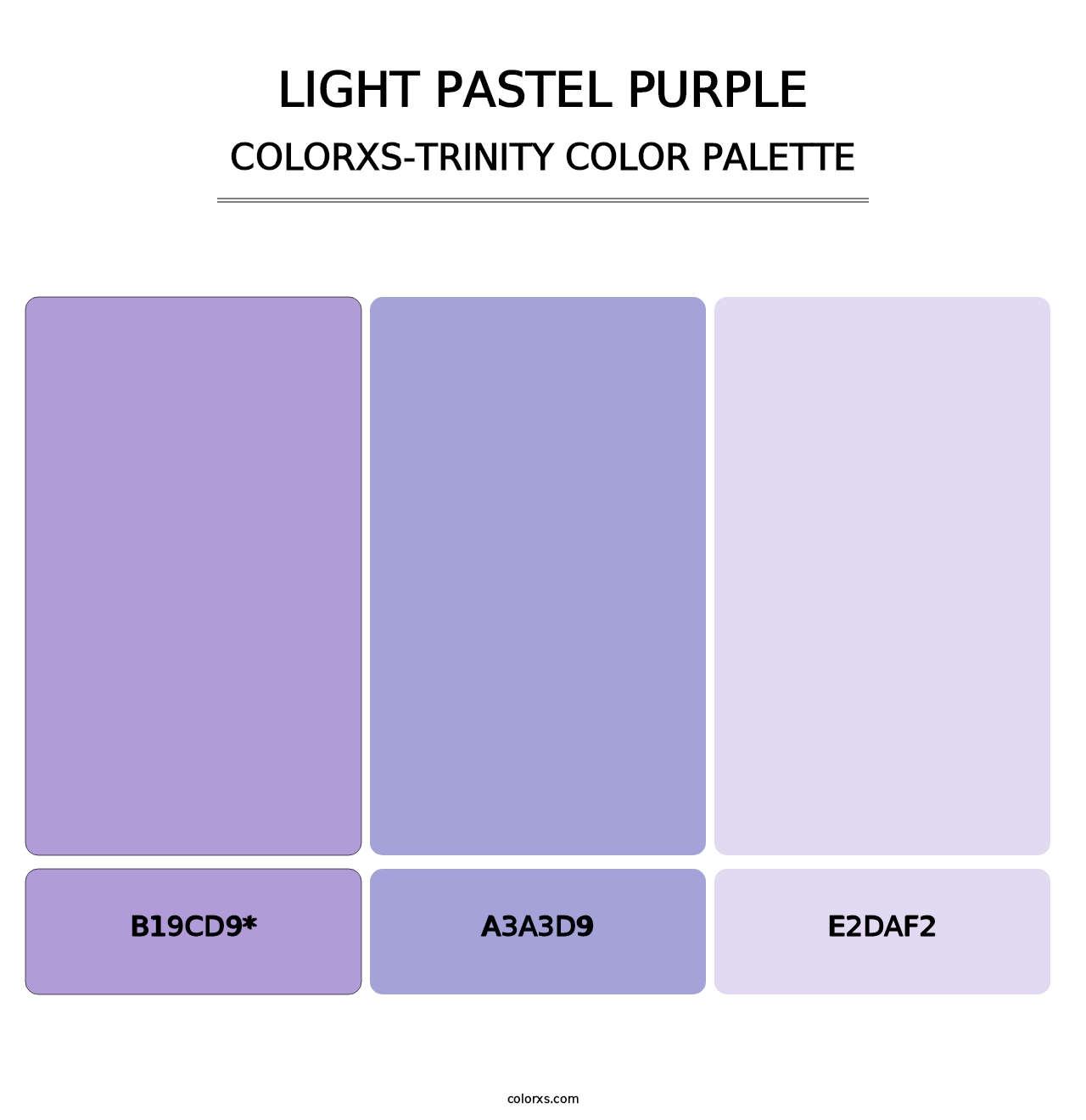 Light Pastel Purple - Colorxs Trinity Palette