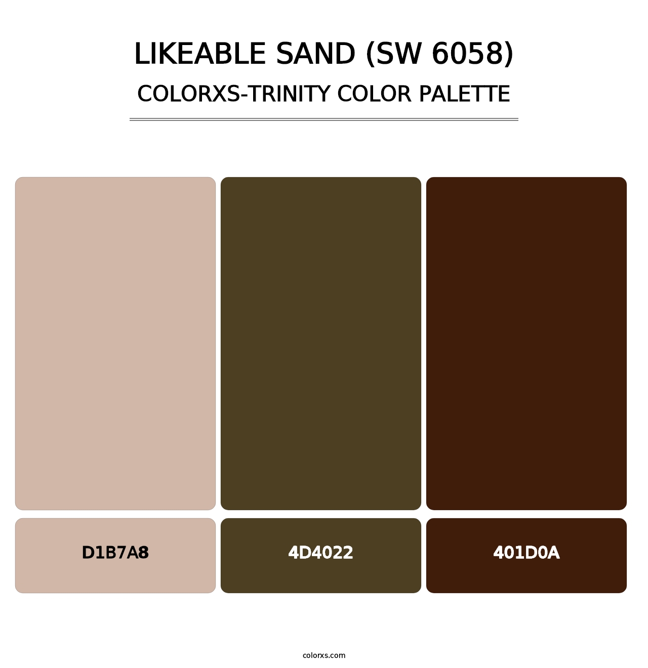 Likeable Sand (SW 6058) - Colorxs Trinity Palette