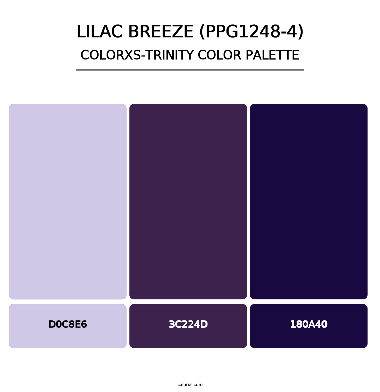 Lilac Breeze (PPG1248-4) - Colorxs Trinity Palette