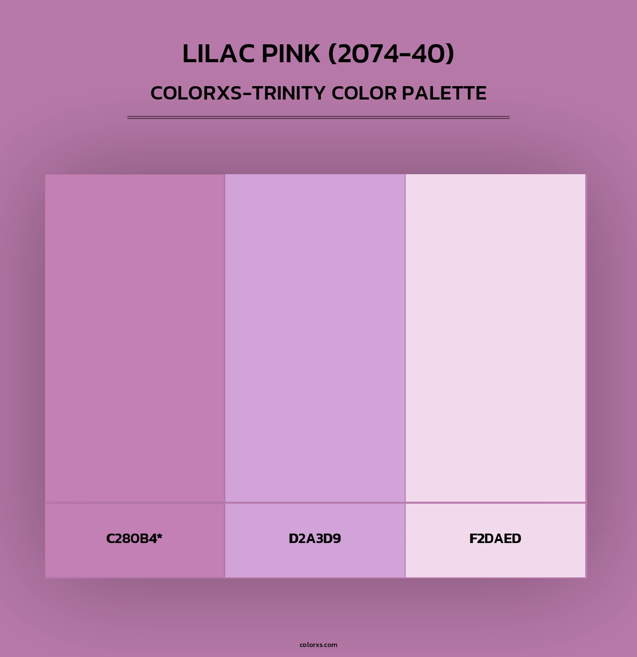 Lilac Pink (2074-40) - Colorxs Trinity Palette