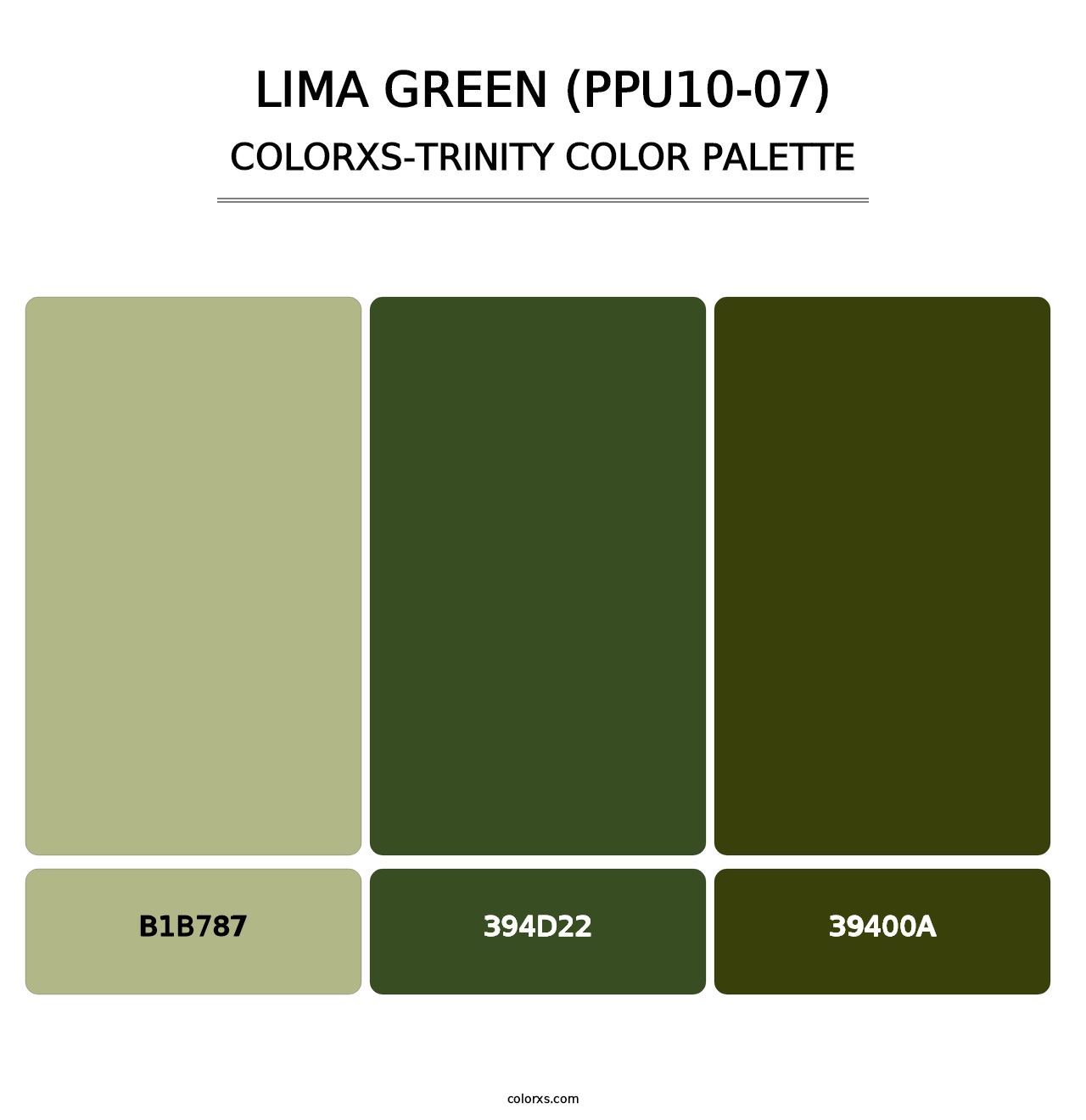 Lima Green (PPU10-07) - Colorxs Trinity Palette