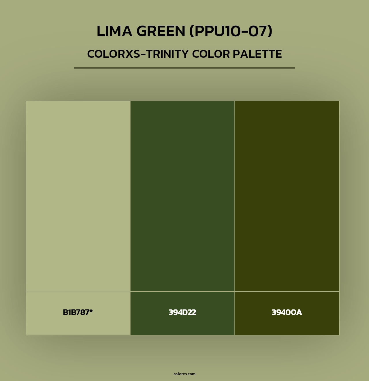 Lima Green (PPU10-07) - Colorxs Trinity Palette