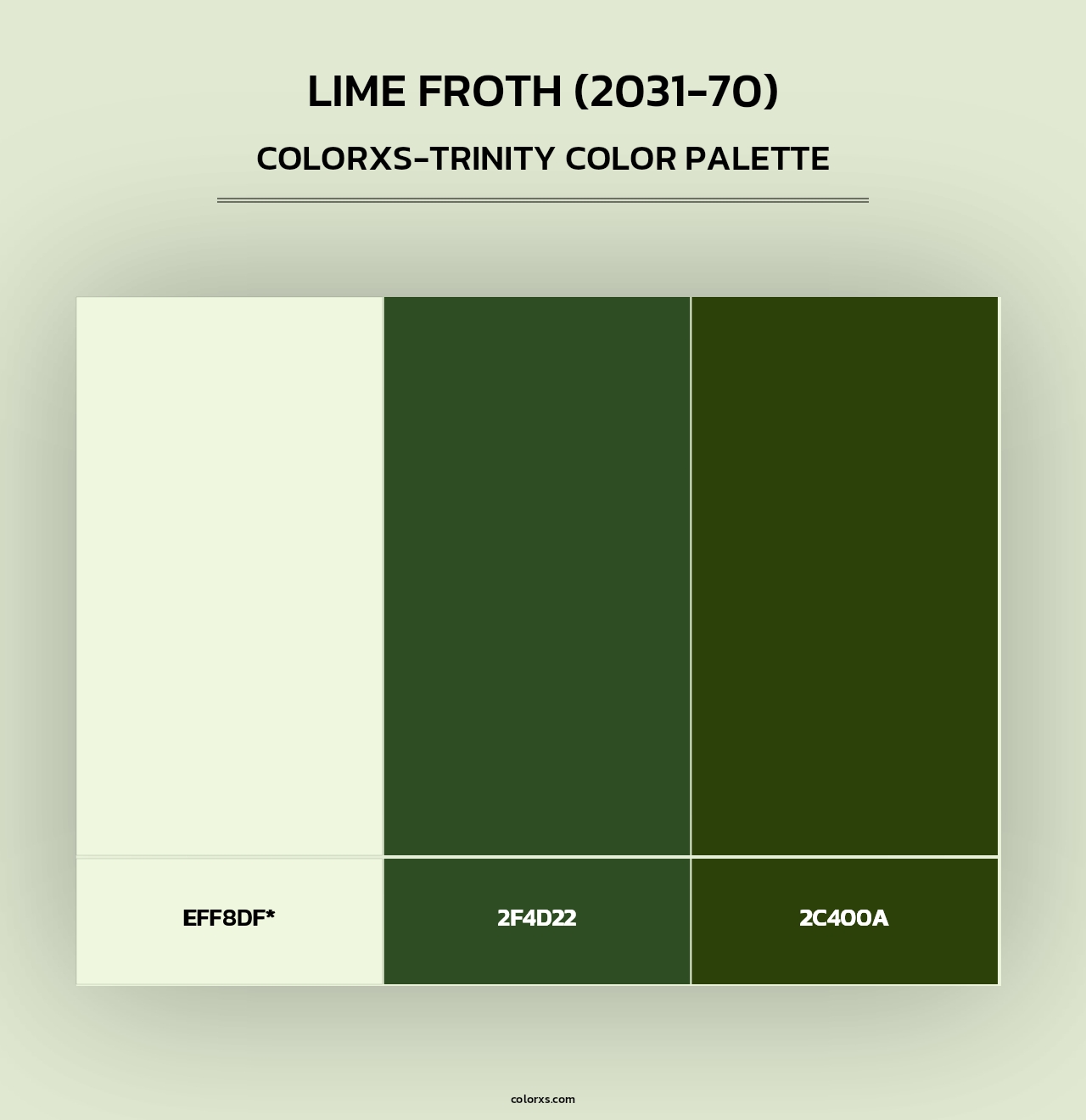 Lime Froth (2031-70) - Colorxs Trinity Palette