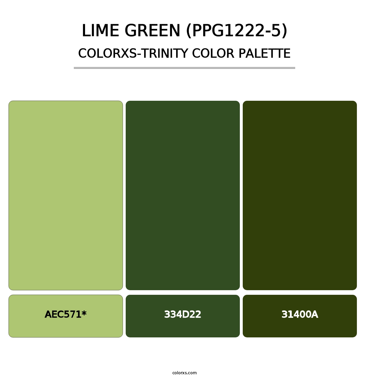Lime Green (PPG1222-5) - Colorxs Trinity Palette