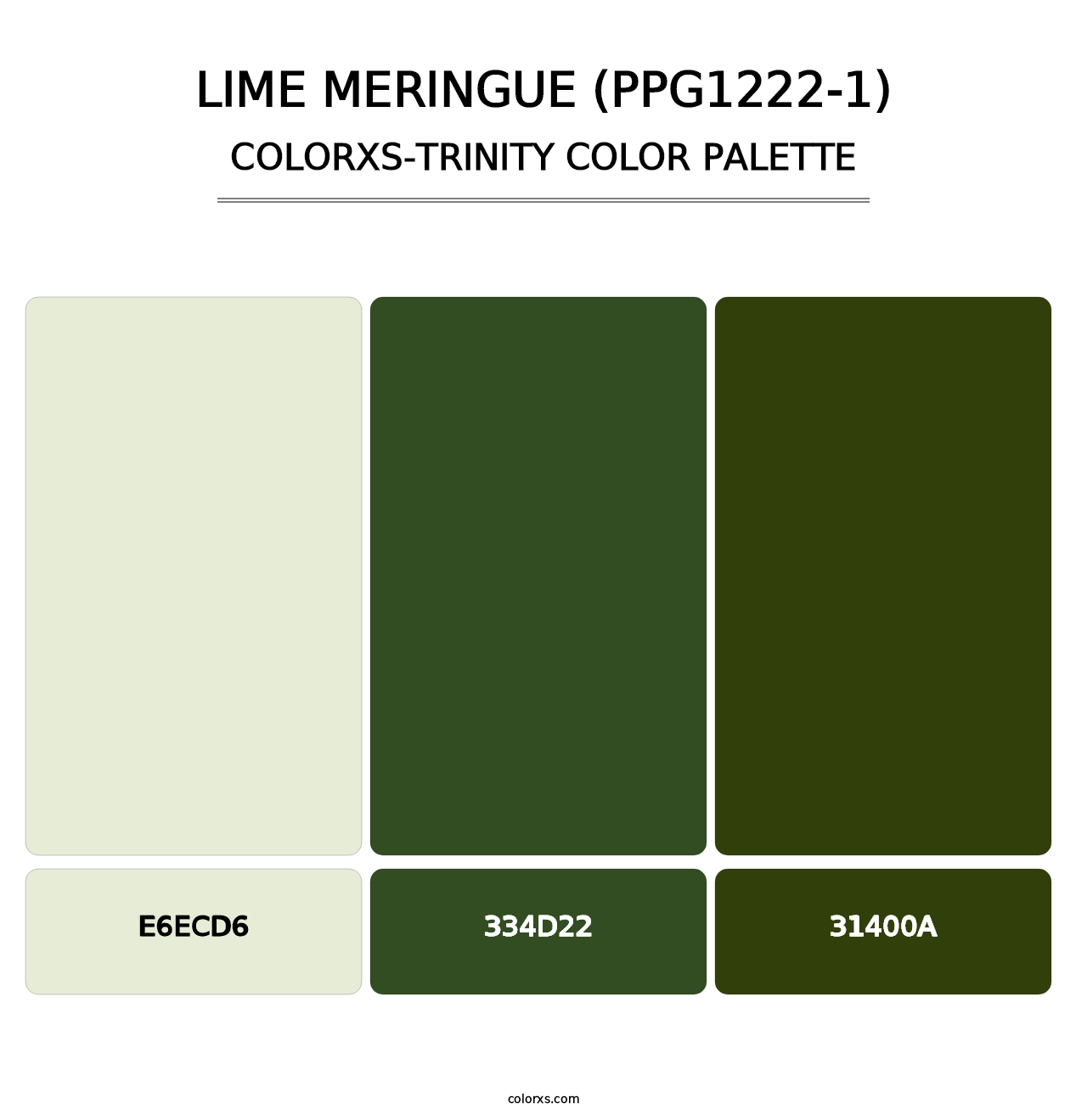 Lime Meringue (PPG1222-1) - Colorxs Trinity Palette