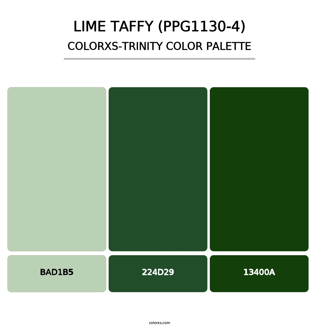 Lime Taffy (PPG1130-4) - Colorxs Trinity Palette