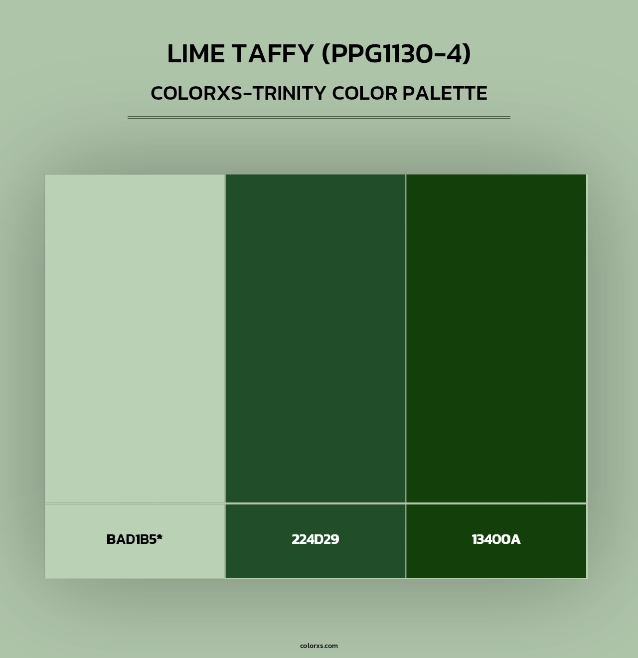 Lime Taffy (PPG1130-4) - Colorxs Trinity Palette