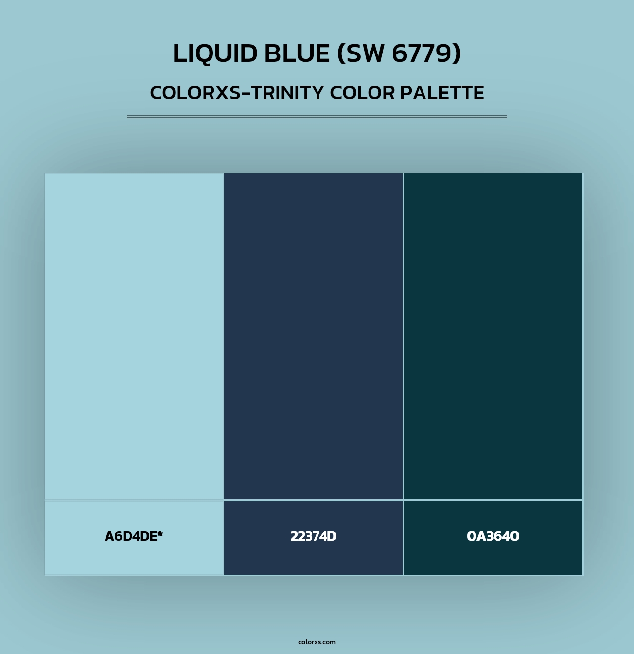 Liquid Blue (SW 6779) - Colorxs Trinity Palette