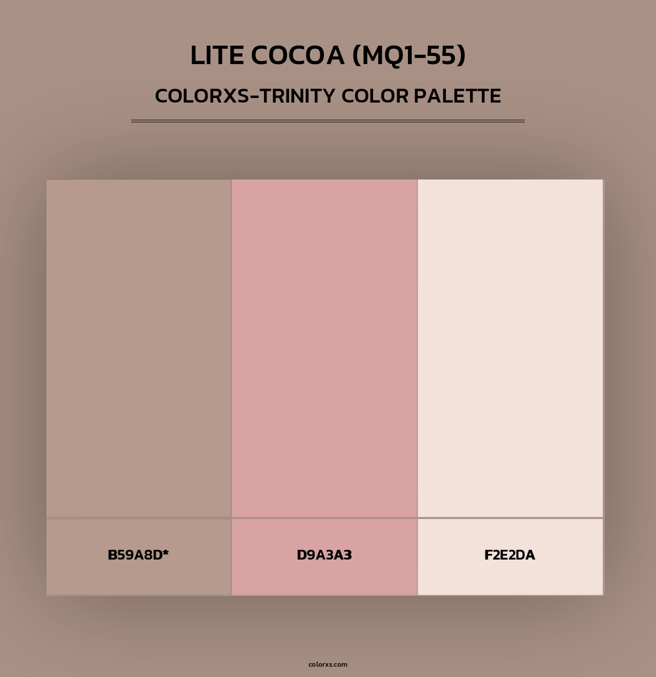Lite Cocoa (MQ1-55) - Colorxs Trinity Palette
