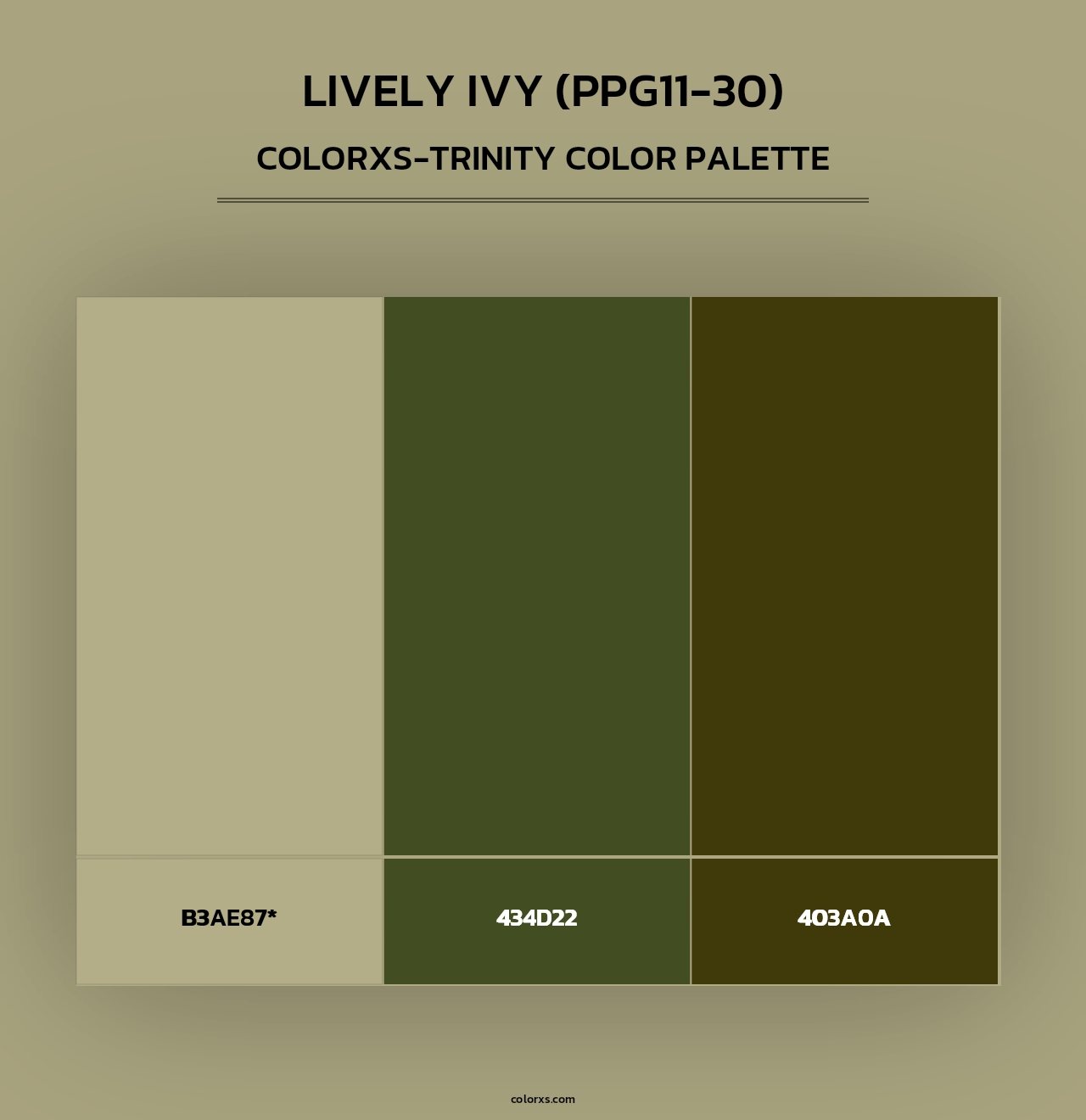 Lively Ivy (PPG11-30) - Colorxs Trinity Palette