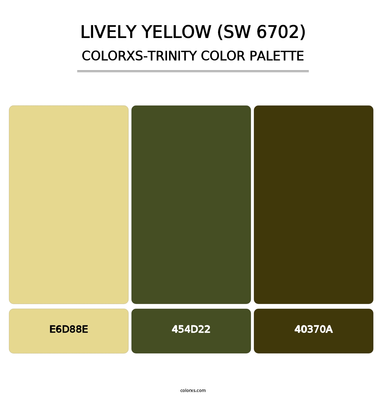 Lively Yellow (SW 6702) - Colorxs Trinity Palette