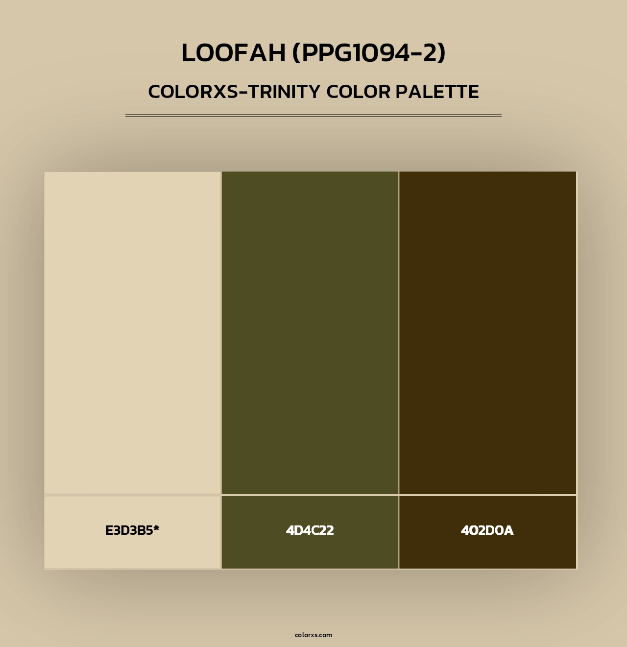 Loofah (PPG1094-2) - Colorxs Trinity Palette