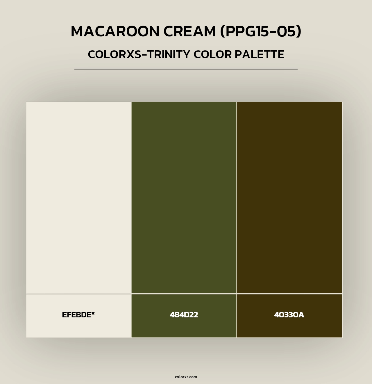 Macaroon Cream (PPG15-05) - Colorxs Trinity Palette