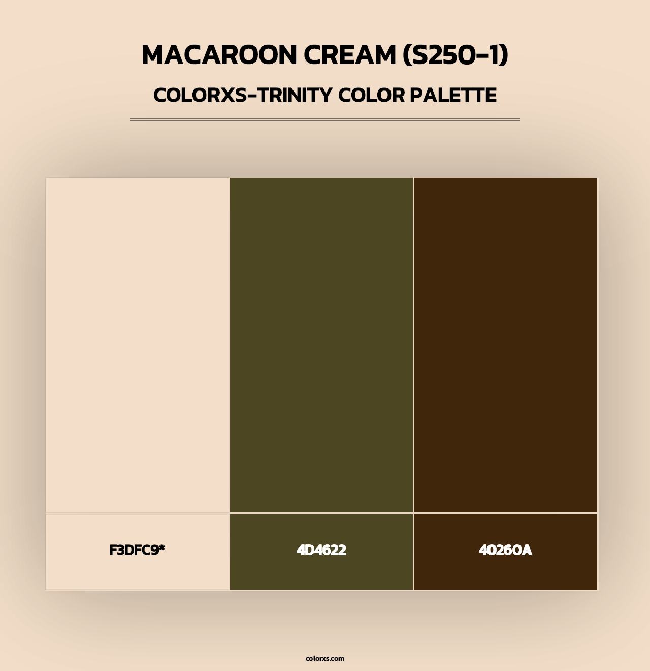 Macaroon Cream (S250-1) - Colorxs Trinity Palette