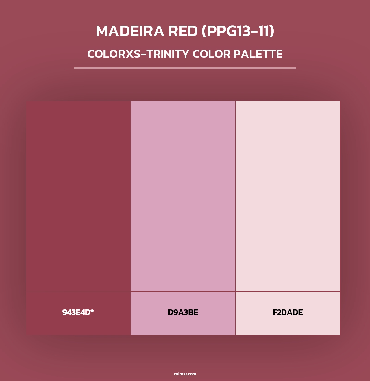 Madeira Red (PPG13-11) - Colorxs Trinity Palette