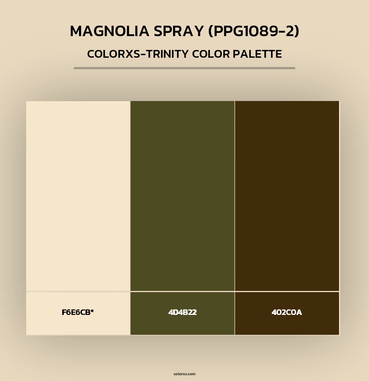 Magnolia Spray (PPG1089-2) - Colorxs Trinity Palette
