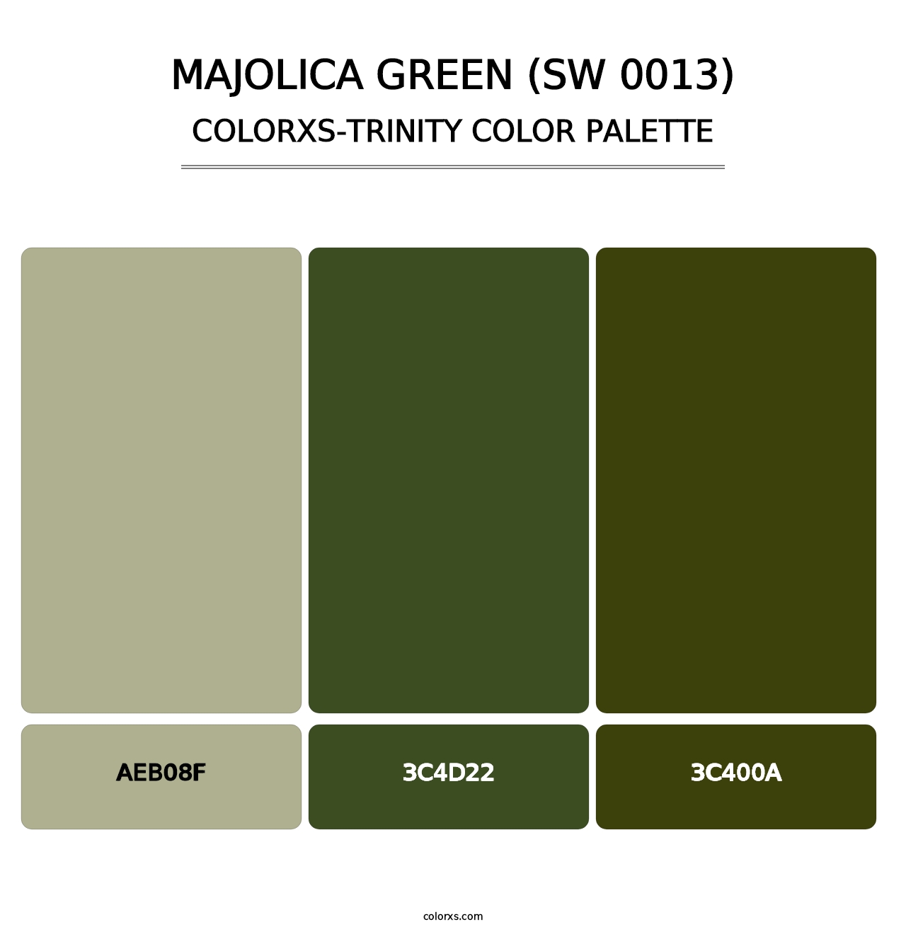 Majolica Green (SW 0013) - Colorxs Trinity Palette