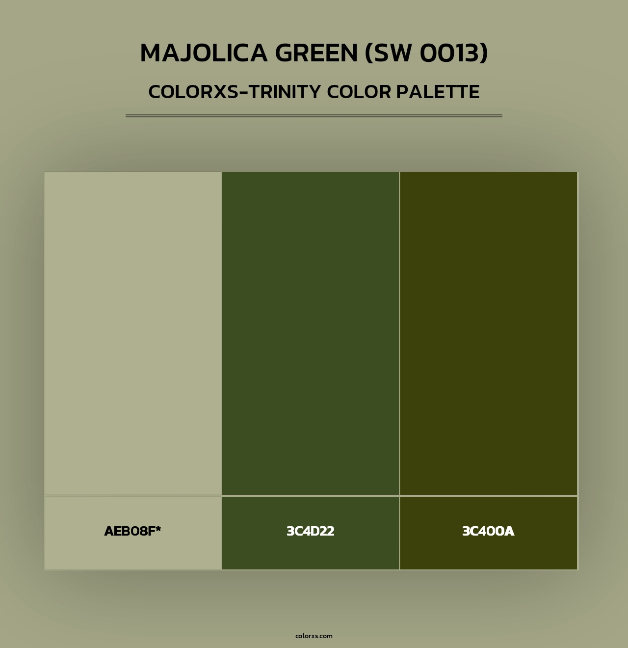 Majolica Green (SW 0013) - Colorxs Trinity Palette