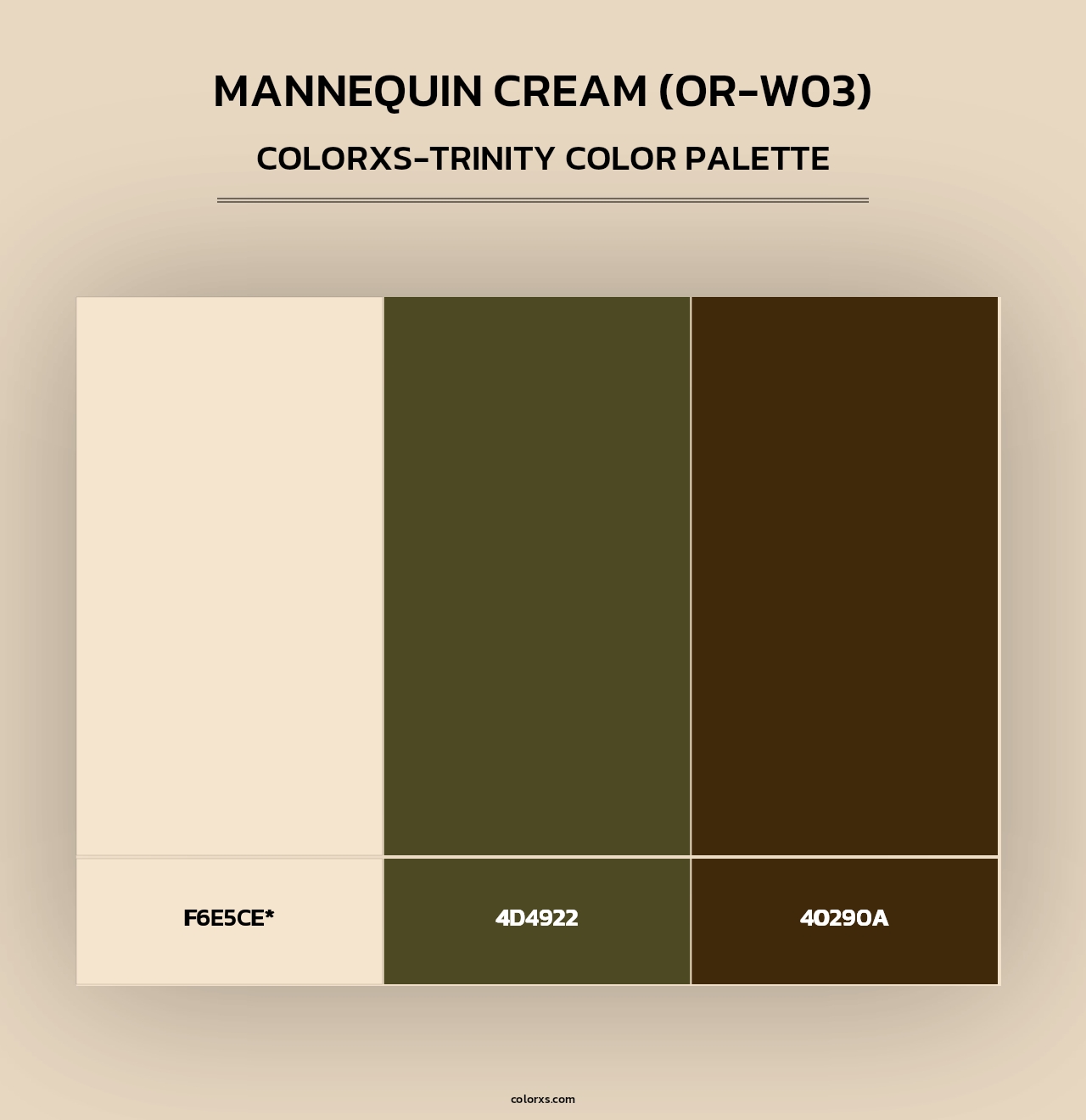 Mannequin Cream (OR-W03) - Colorxs Trinity Palette