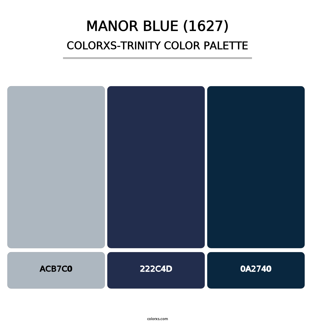 Manor Blue (1627) - Colorxs Trinity Palette