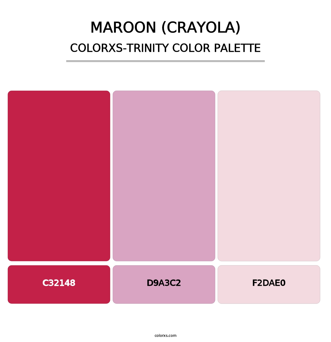 Maroon (Crayola) - Colorxs Trinity Palette