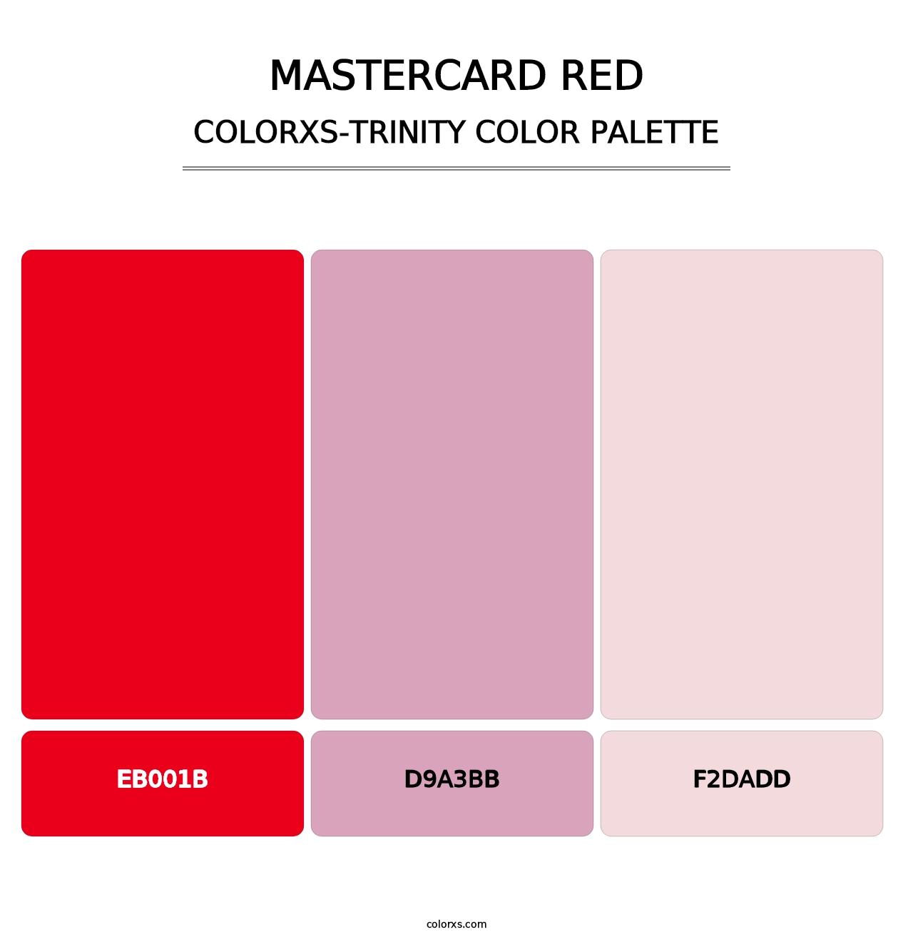Mastercard Red - Colorxs Trinity Palette