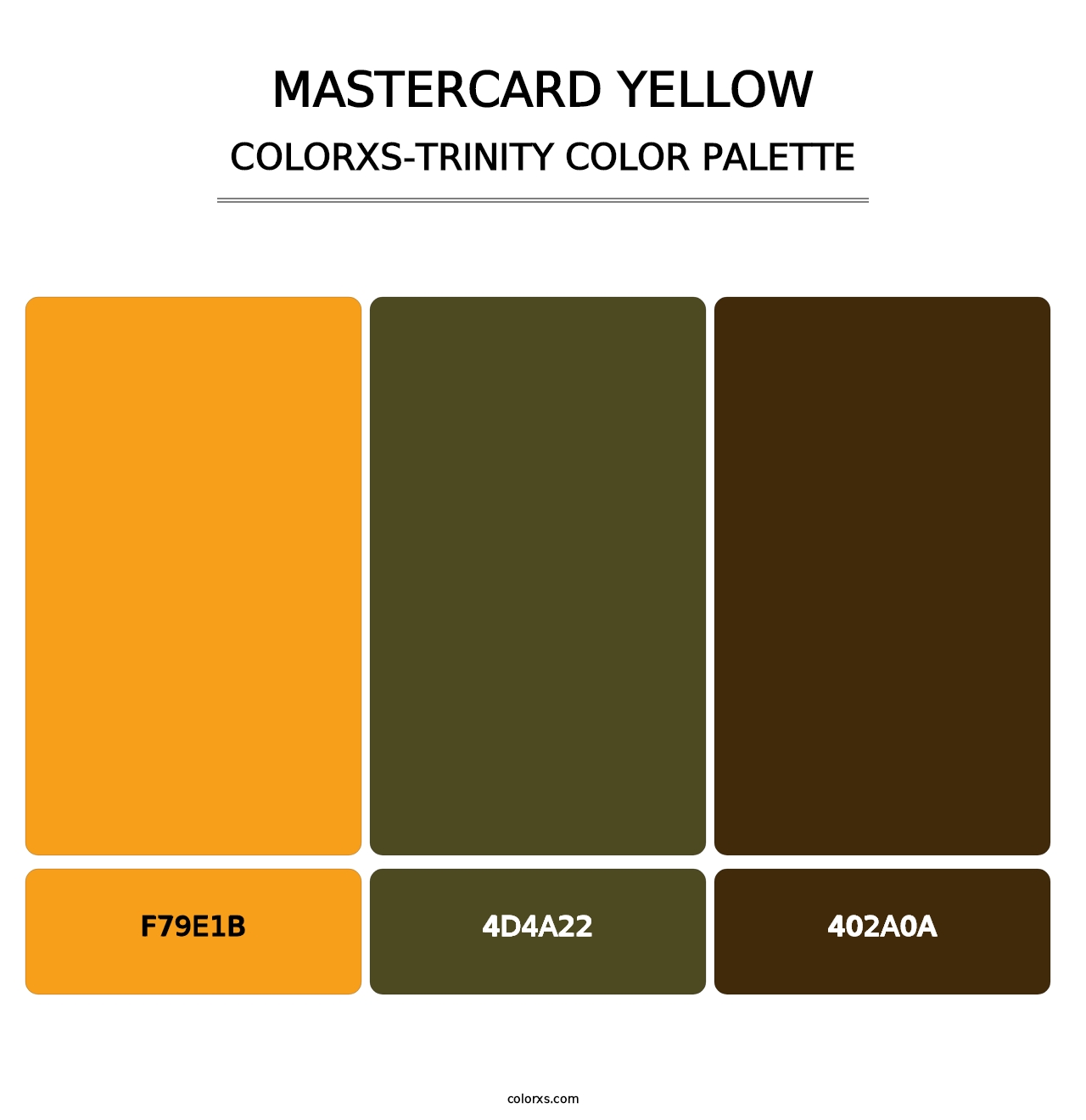 Mastercard Yellow - Colorxs Trinity Palette