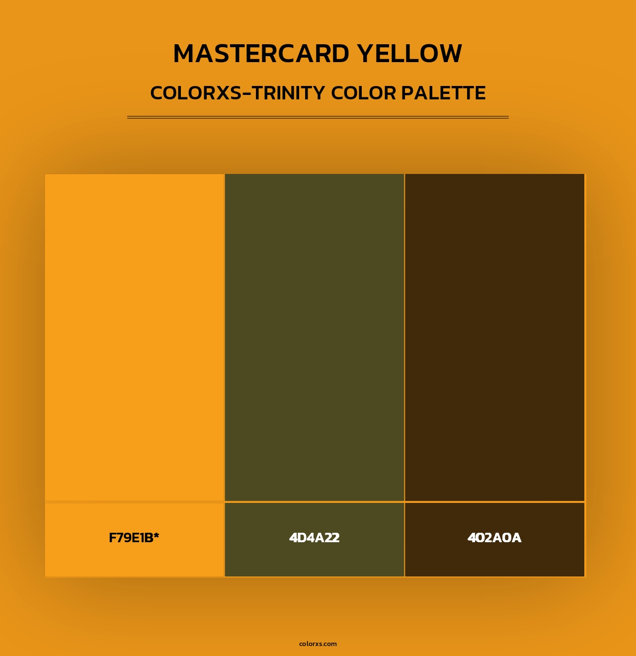 Mastercard Yellow - Colorxs Trinity Palette