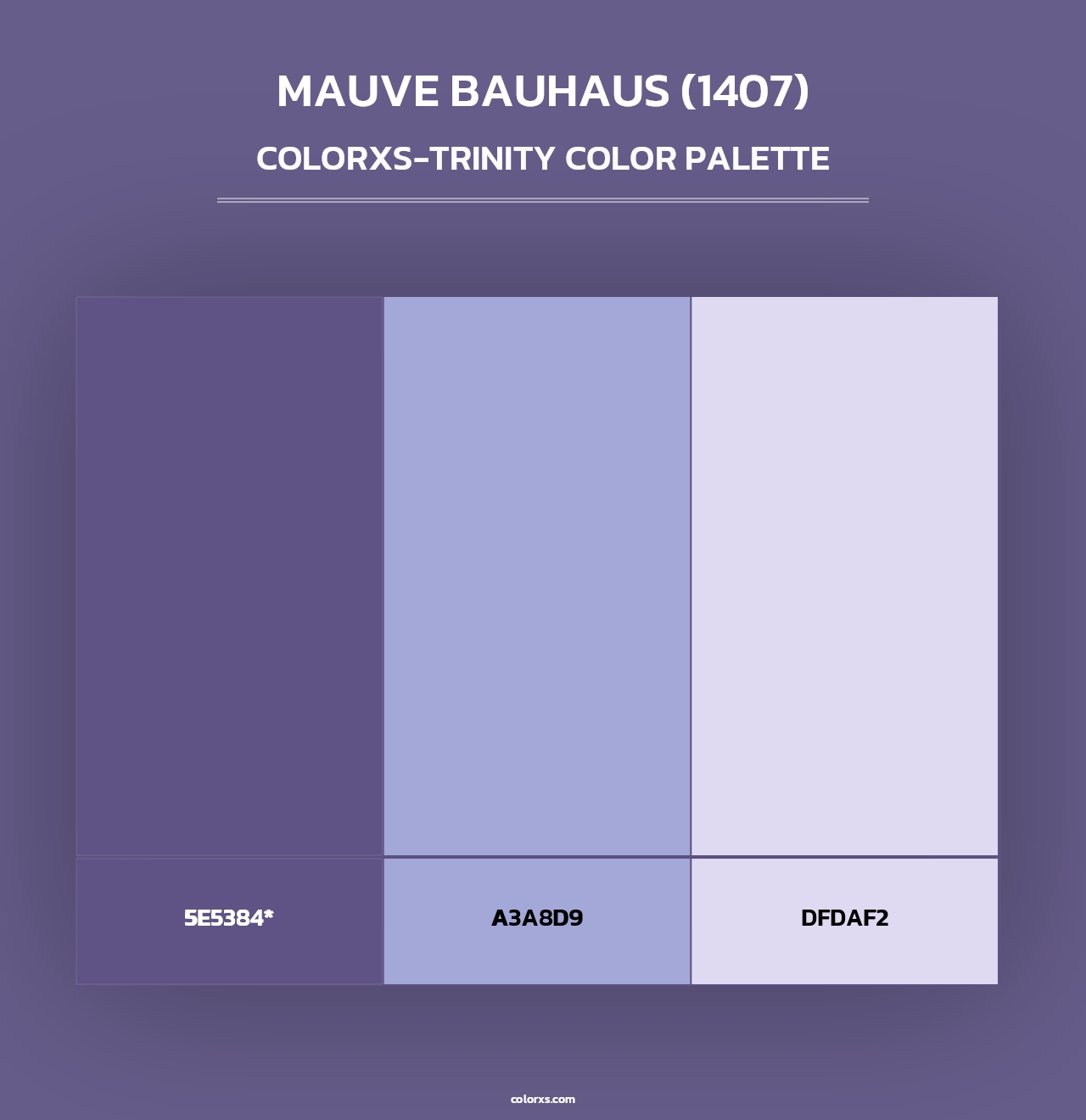 Mauve Bauhaus (1407) - Colorxs Trinity Palette