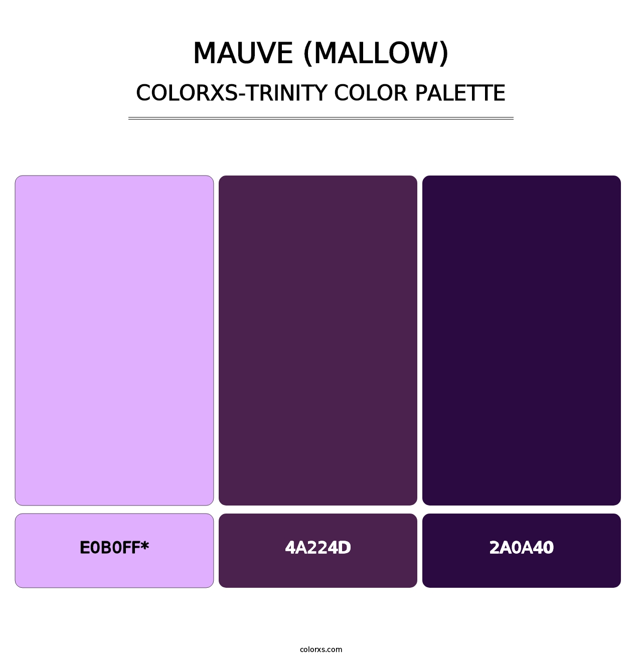Mauve (Mallow) - Colorxs Trinity Palette