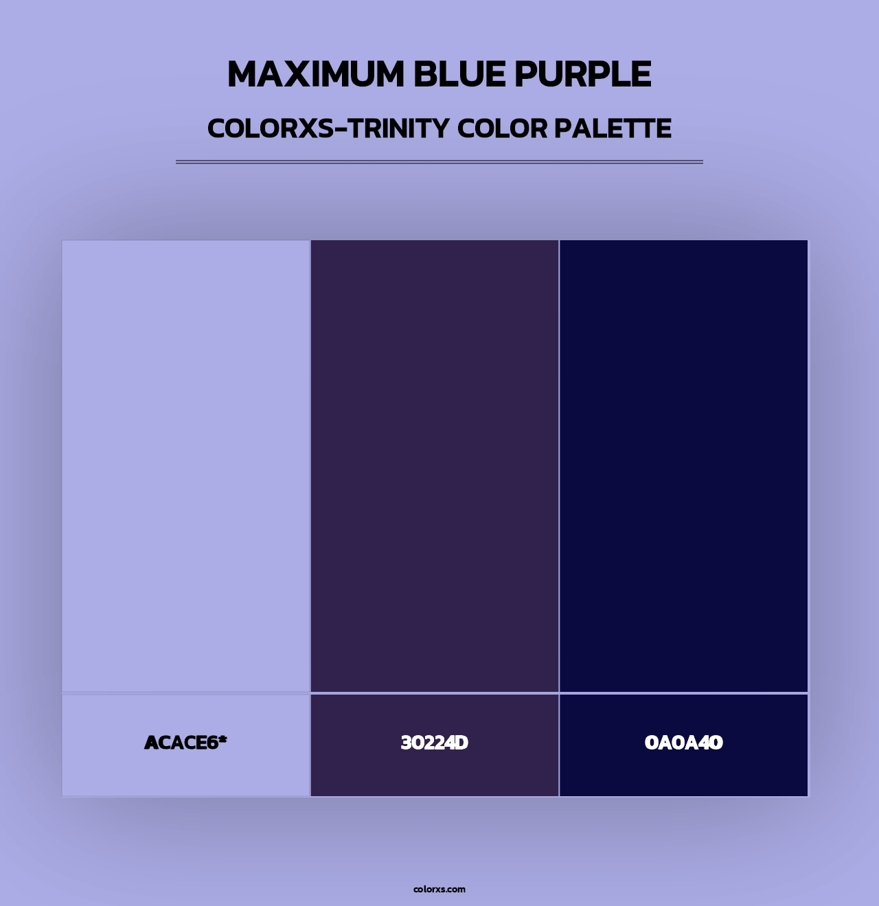 Maximum Blue Purple - Colorxs Trinity Palette