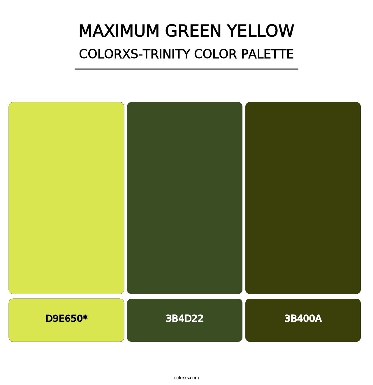 Maximum Green Yellow - Colorxs Trinity Palette