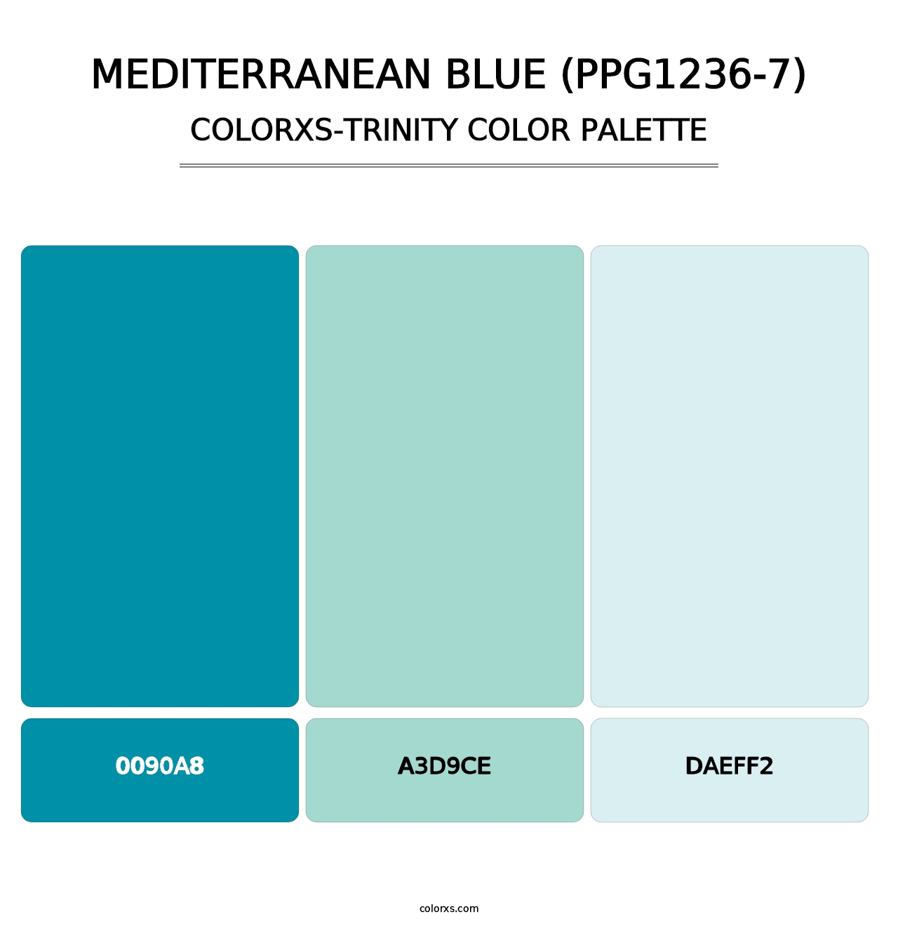 Mediterranean Blue (PPG1236-7) - Colorxs Trinity Palette