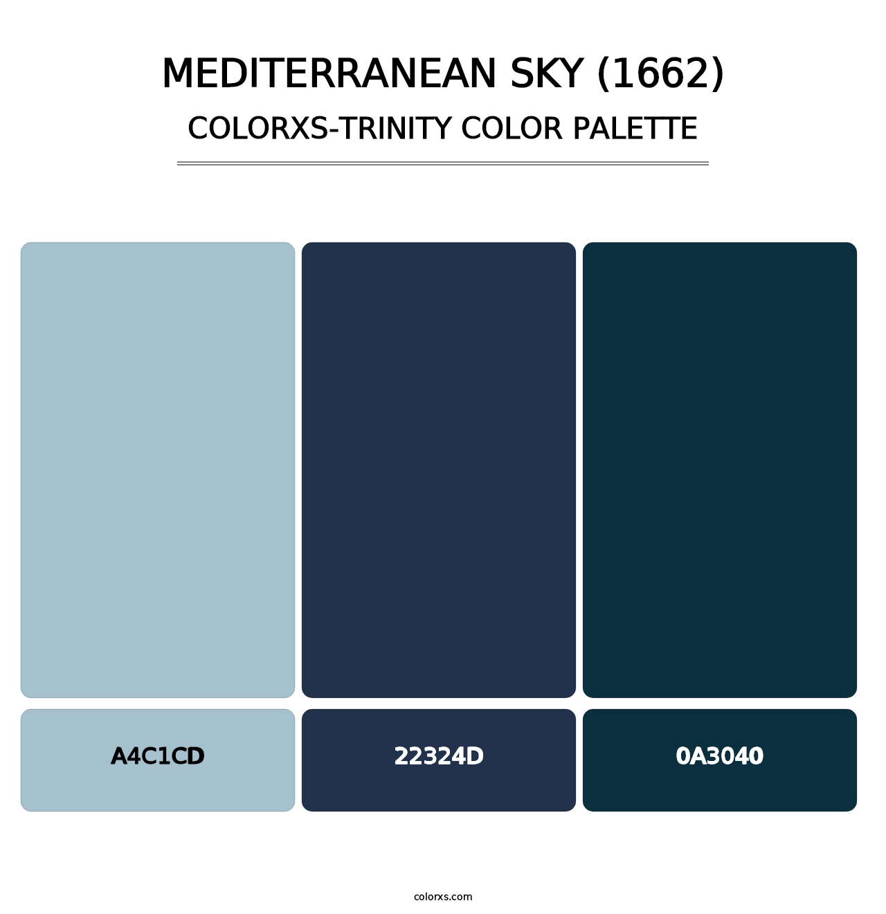 Mediterranean Sky (1662) - Colorxs Trinity Palette