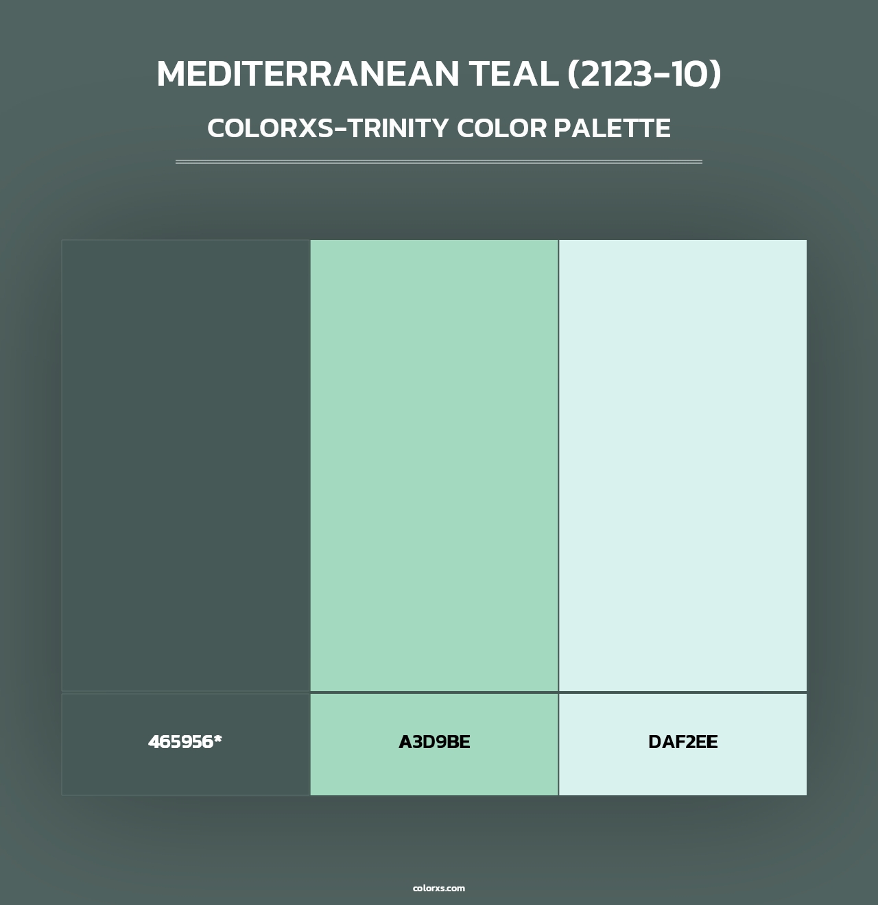 Mediterranean Teal (2123-10) - Colorxs Trinity Palette