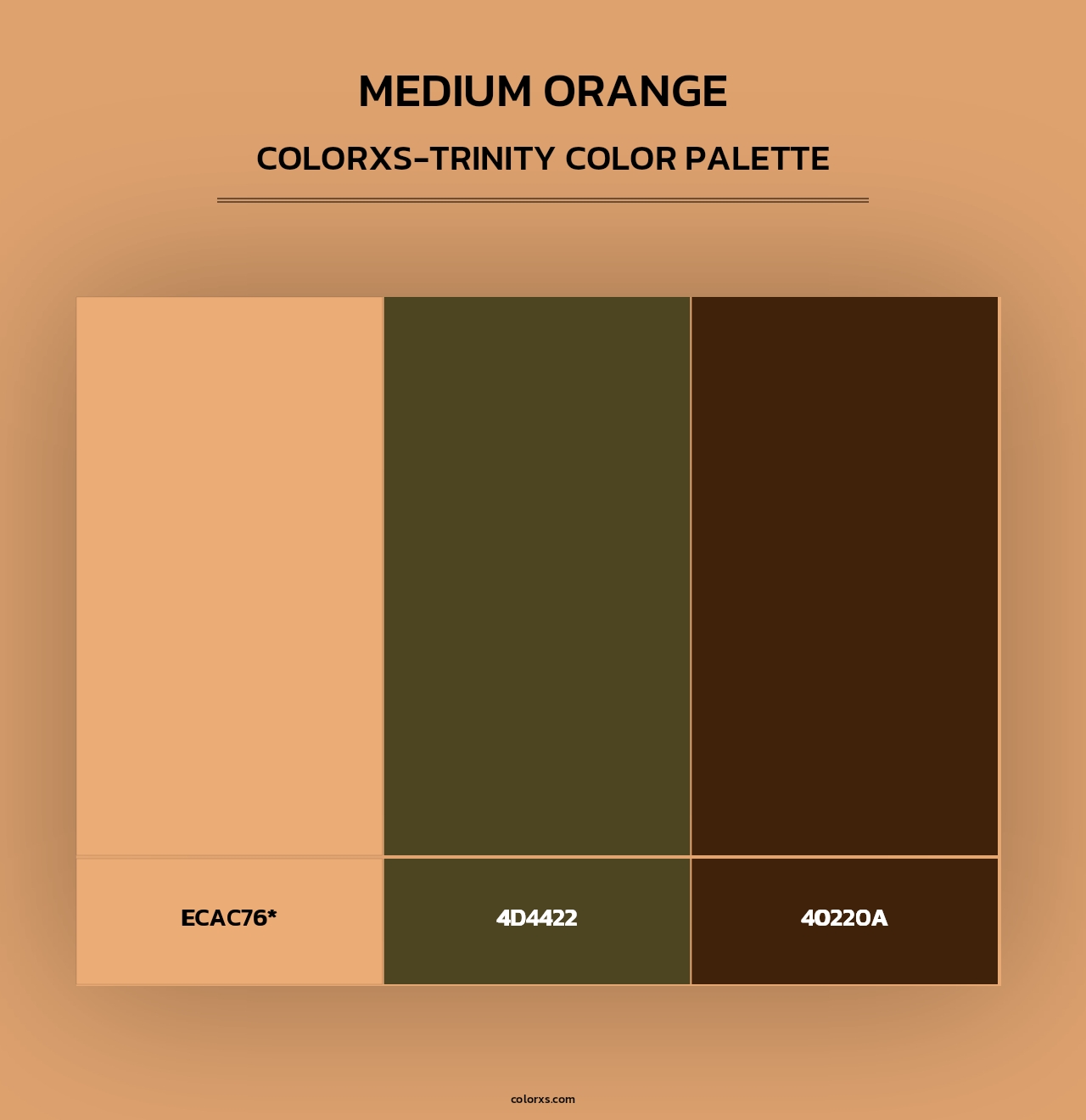Medium Orange - Colorxs Trinity Palette