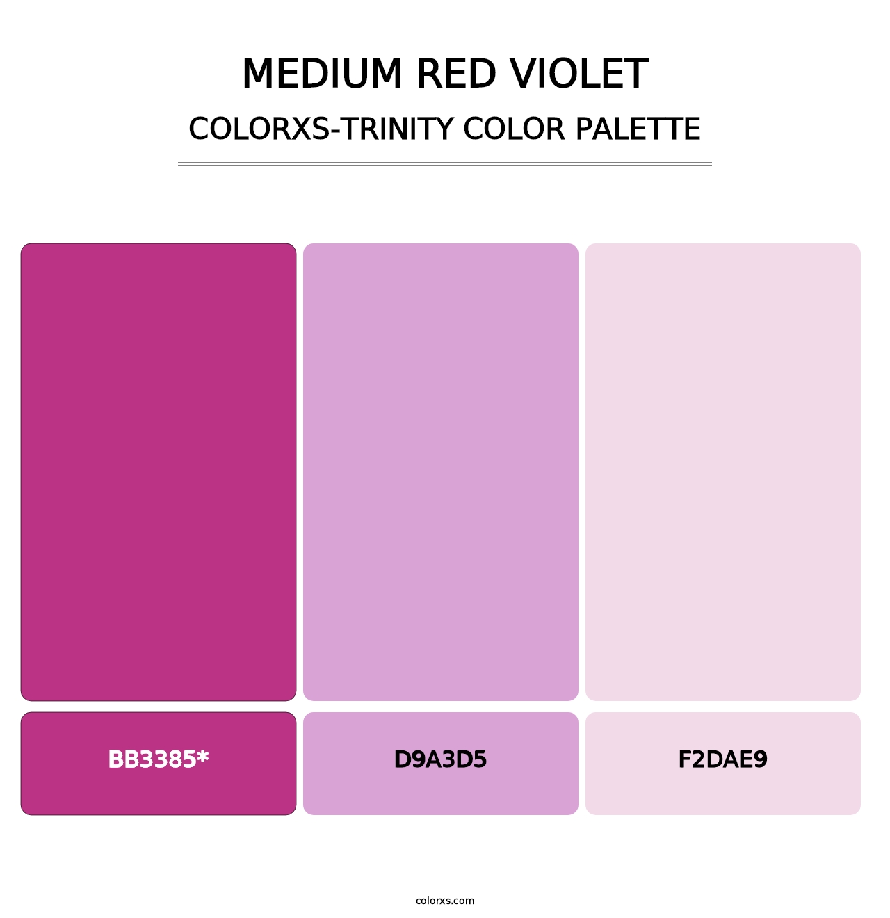 Medium Red Violet - Colorxs Trinity Palette
