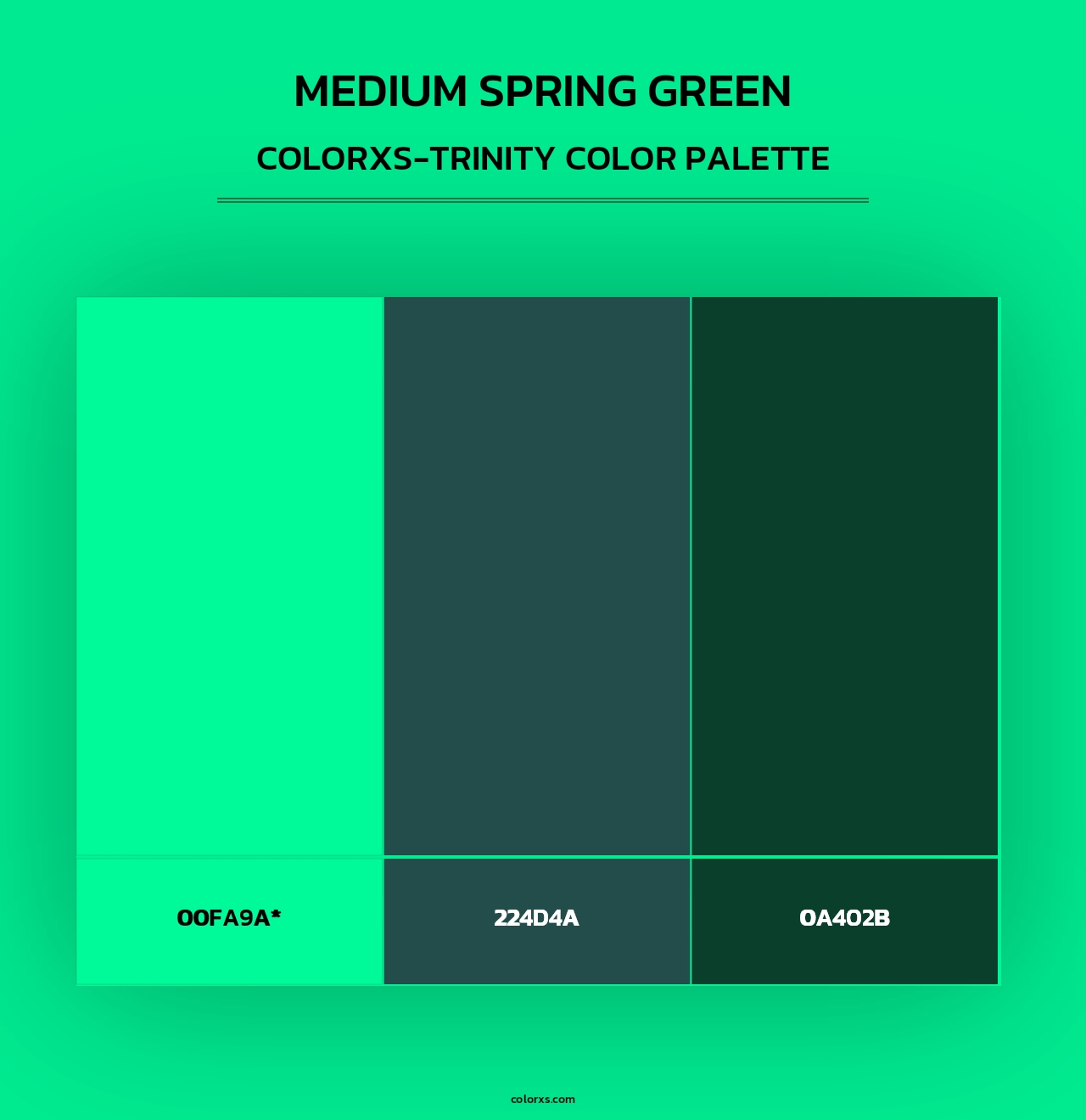 Medium Spring Green - Colorxs Trinity Palette