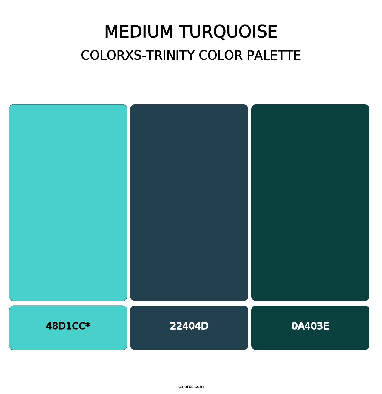 Medium Turquoise - Colorxs Trinity Palette