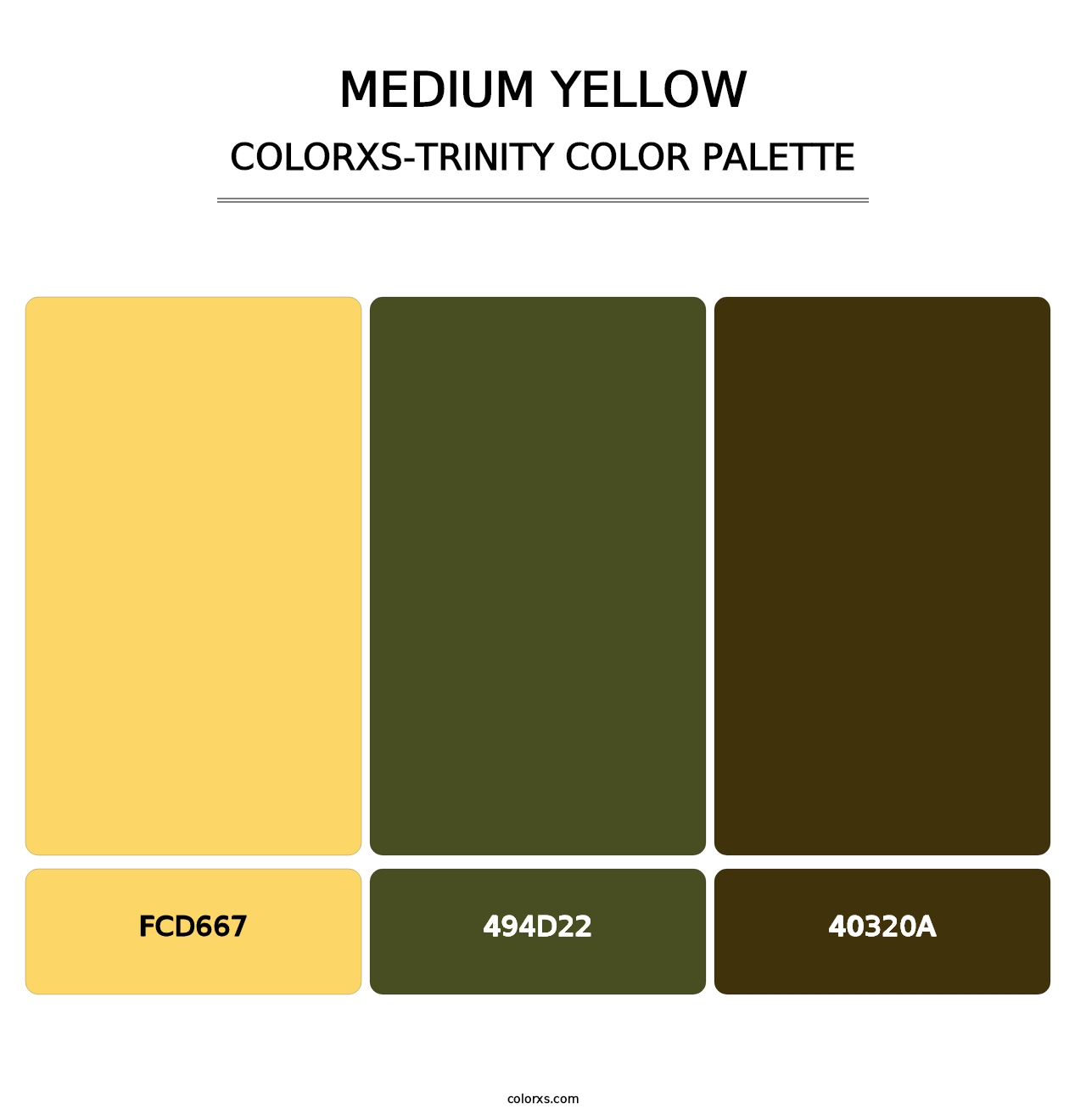 Medium Yellow - Colorxs Trinity Palette
