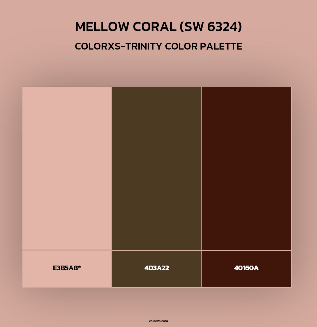 Mellow Coral (SW 6324) - Colorxs Trinity Palette