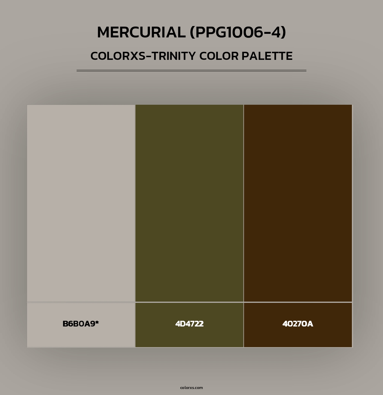 Mercurial (PPG1006-4) - Colorxs Trinity Palette