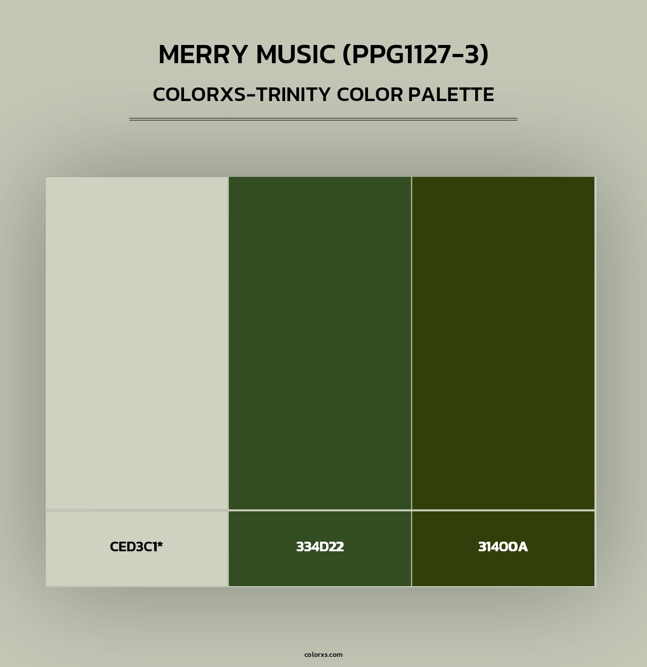 Merry Music (PPG1127-3) - Colorxs Trinity Palette
