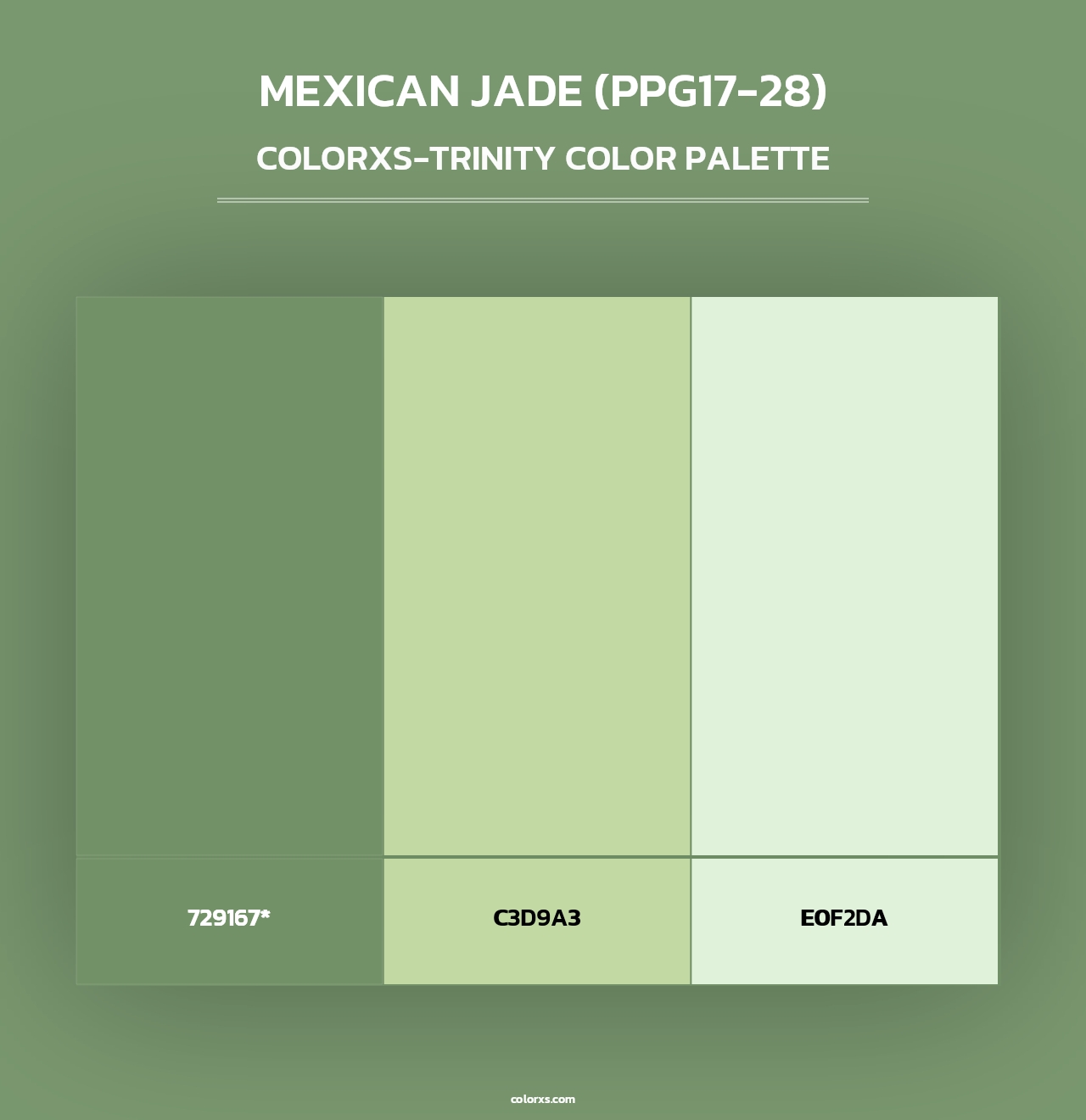 Mexican Jade (PPG17-28) - Colorxs Trinity Palette