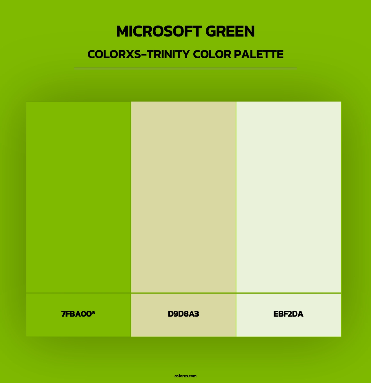 Microsoft Green - Colorxs Trinity Palette