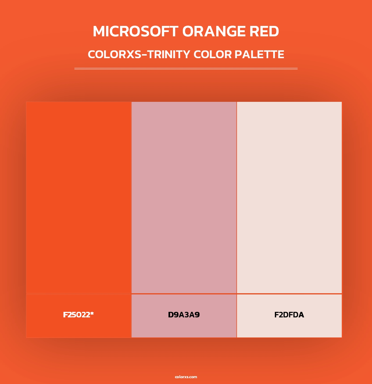 Microsoft Orange Red - Colorxs Trinity Palette