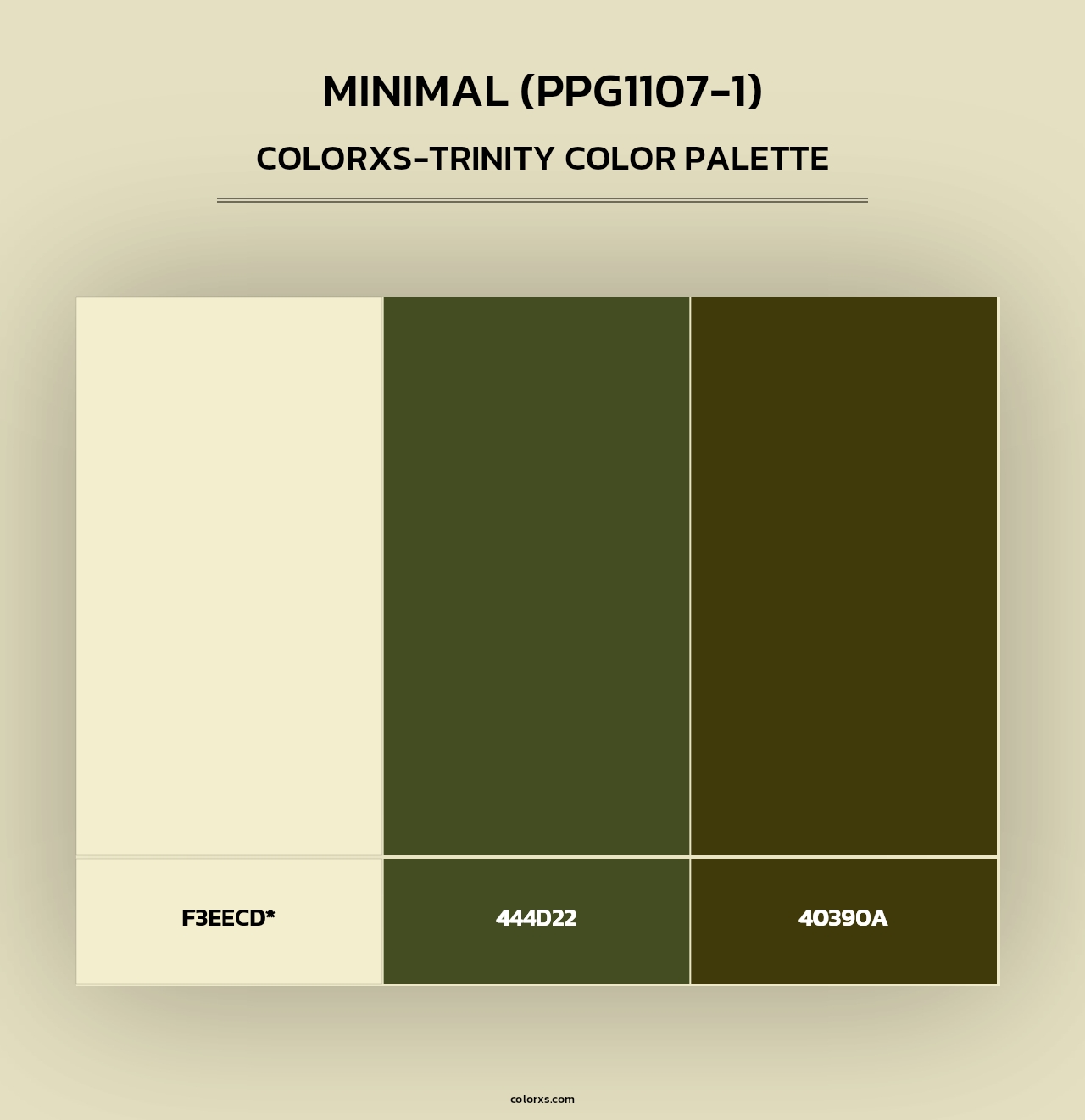 Minimal (PPG1107-1) - Colorxs Trinity Palette